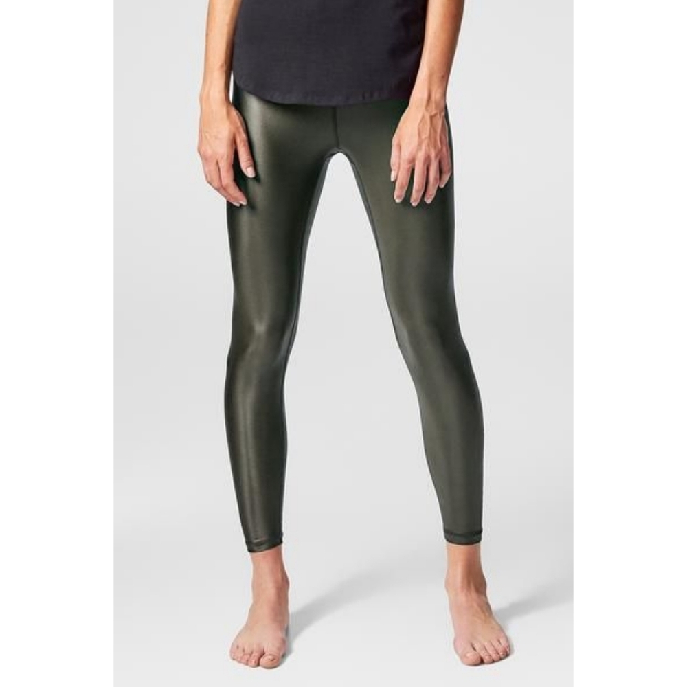 Daub Radiance Leggings Shine Olive Green Size Small